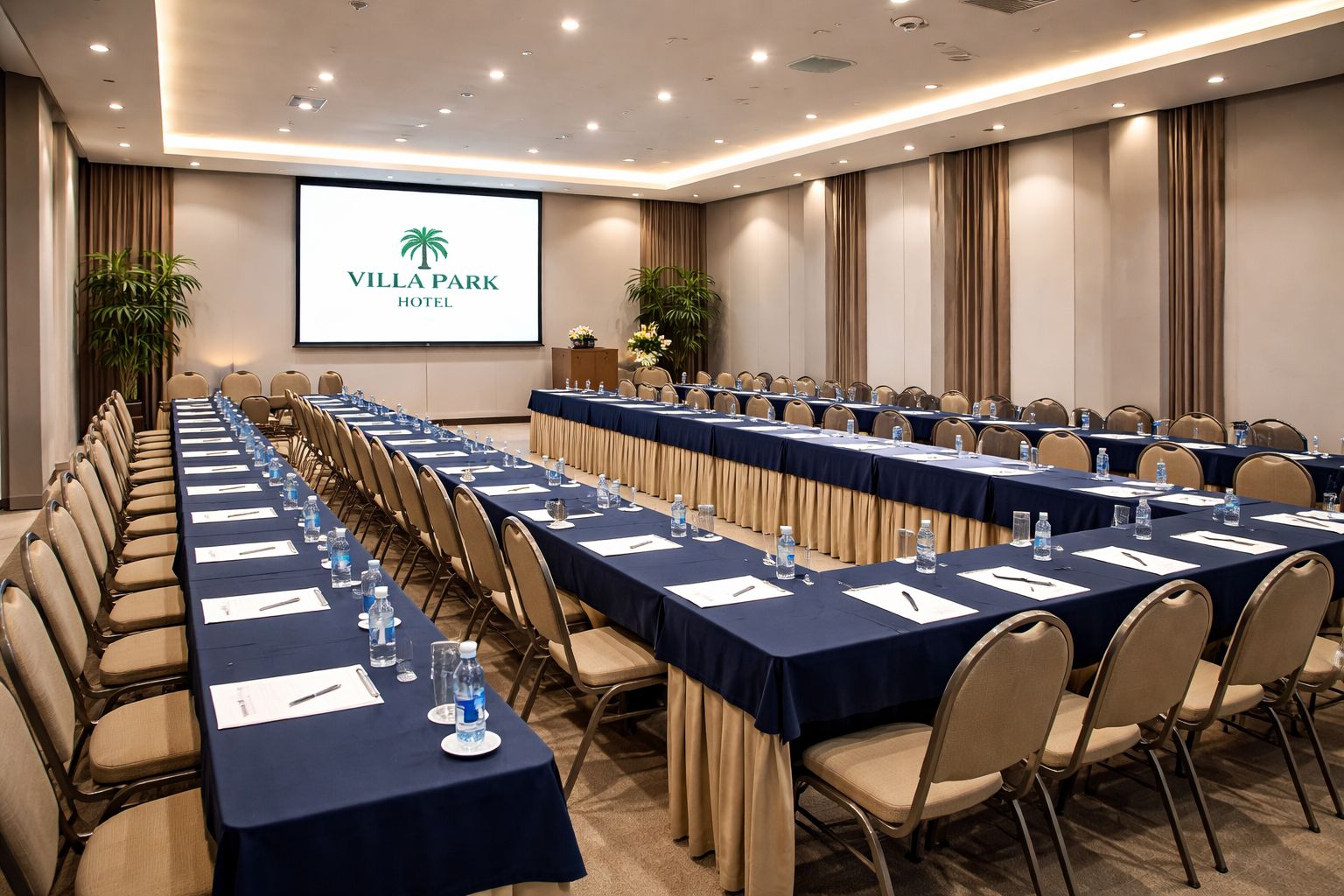 Espaço para eventos do Villa Park Hotel em Natal